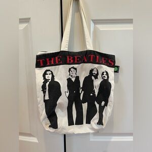 The Beatles * Black and White Tote Bag * Zipper Closure